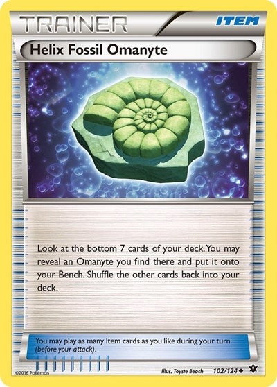 Helix Fossil Omanyte (XY - Fates Collide) Medium Play
