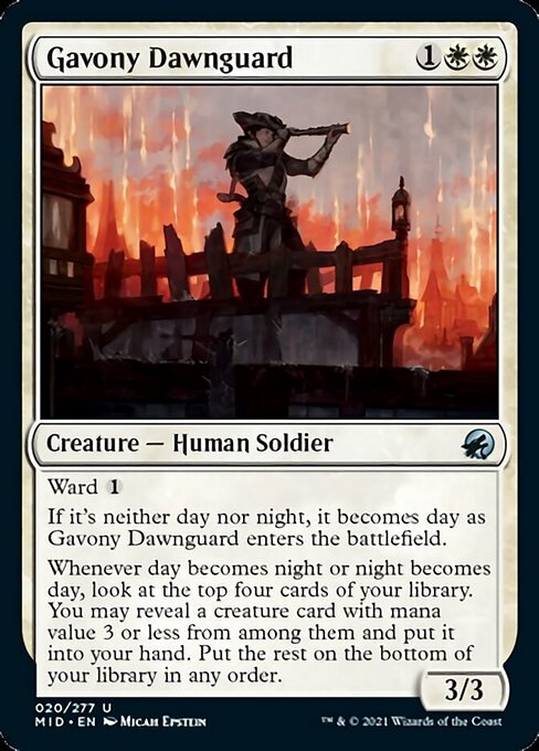 Gavony Dawnguard (Innistrad: Midnight Hunt) Light Play