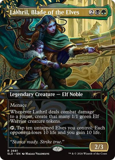 Lathril, Blade of the Elves (Secret Lair) Light Play Foil