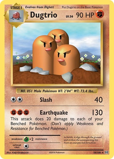 Dugtrio (XY - Evolutions) Damaged / Poor