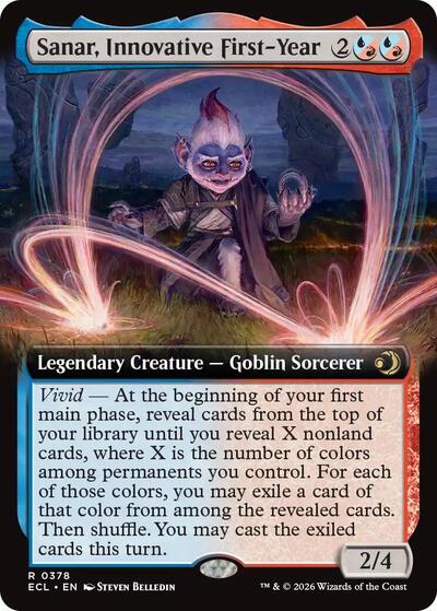Sanar, Innovative First-Year (Extended Art) (Lorwyn Eclipsed) Light Play Foil