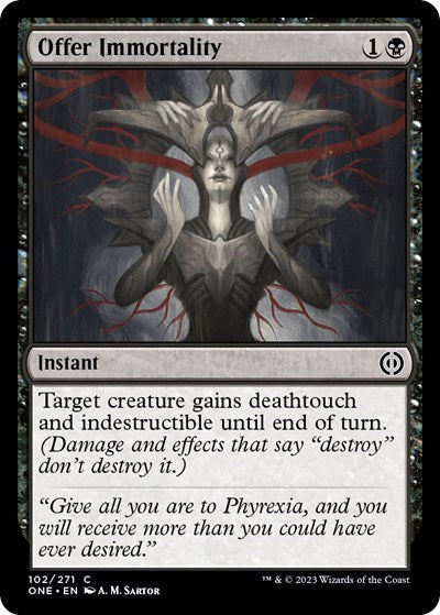 Offer Immortality (Phyrexia: All Will Be One) Light Play Foil