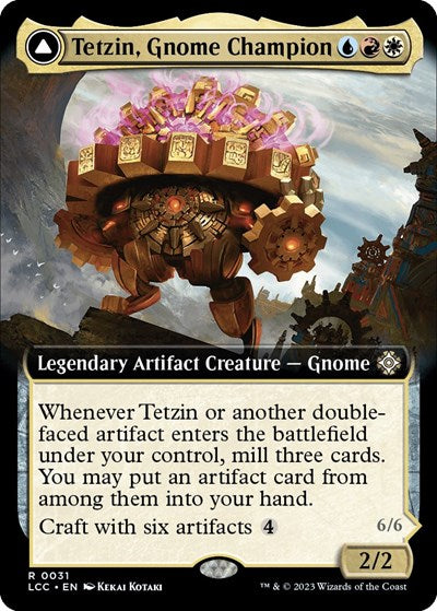 Tetzin, Gnome Champion (Extended Art) (Commander: The Lost Caverns of Ixalan) Light Play