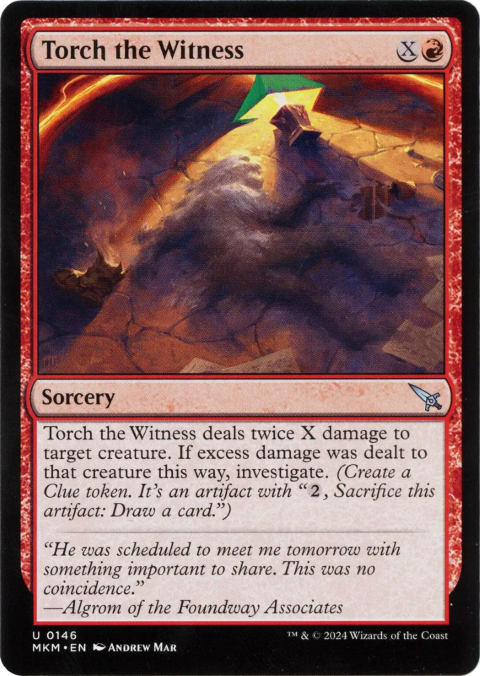 Torch the Witness (b) (Murders at Karlov Manor) Light Play Foil