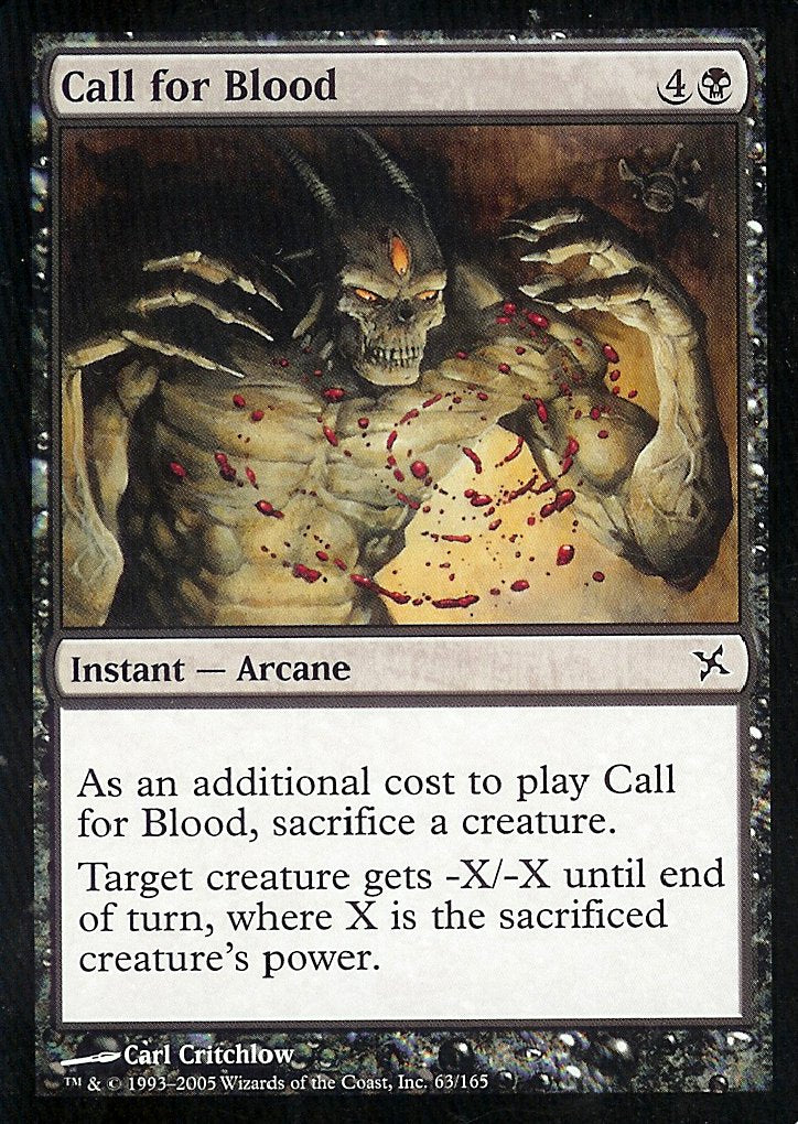 Call for Blood (Betrayers of Kamigawa) Light Play