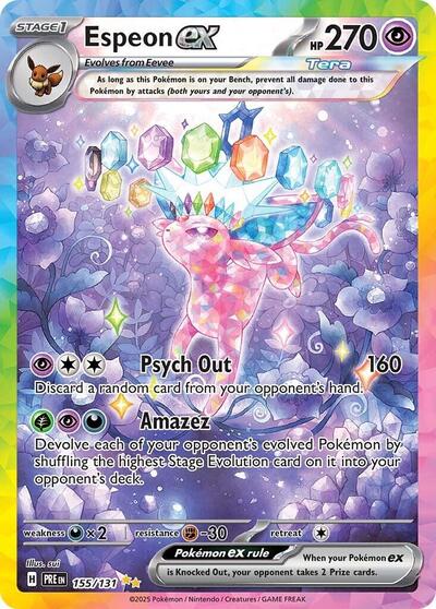 Espeon ex - 155 (SV: Prismatic Evolutions) Light Play Holofoil