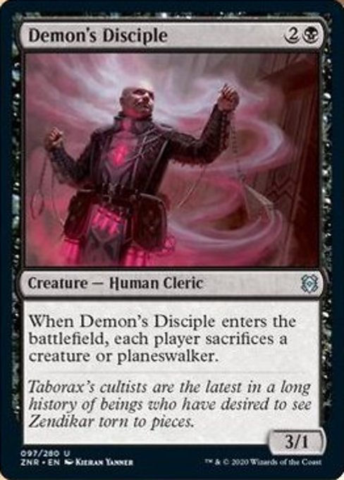 Demon's Disciple (Zendikar Rising) Light Play Foil