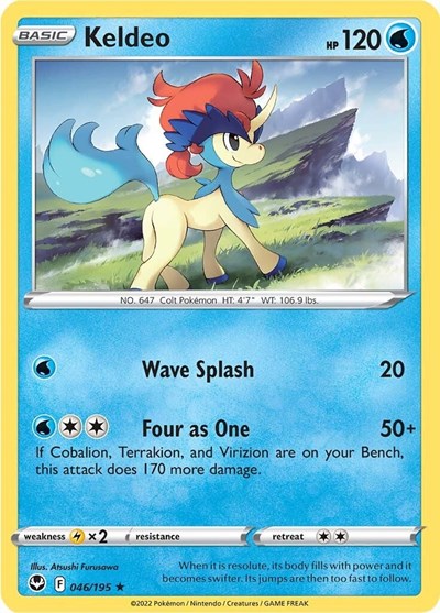 Keldeo (SWSH12: Silver Tempest) Light Play Reverse Holofoil