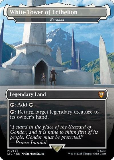 White Tower of Ecthelion - Karakas (Commander: The Lord of the Rings: Tales of Middle-earth) Light Play Foil