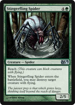 Stingerfling Spider (Magic 2012 Core Set) Light Play Foil