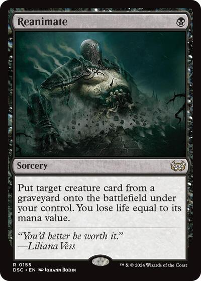 Reanimate (Commander: Duskmourn: House of Horror) Light Play