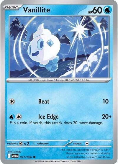 Vanillite (SV: White Flare) Light Play Reverse Holofoil