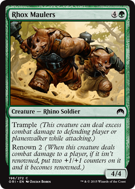 Rhox Maulers (Magic Origins) Light Play Foil
