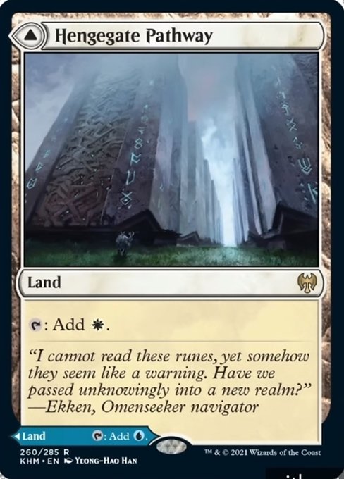 Hengegate Pathway / Mistgate Pathway (Kaldheim) Light Play Foil