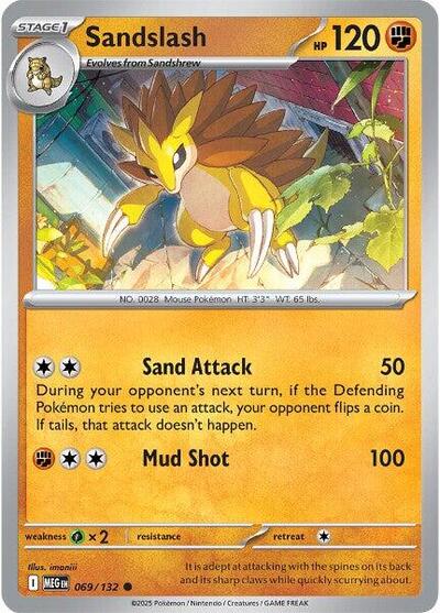 Sandslash (ME01: Mega Evolution) Light Play Reverse Holofoil