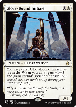 Glory-Bound Initiate (Amonkhet) Light Play Foil