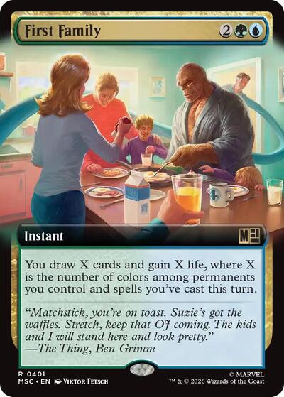 First Family (Extended Art) (Commander: Marvel Super Heroes) Light Play