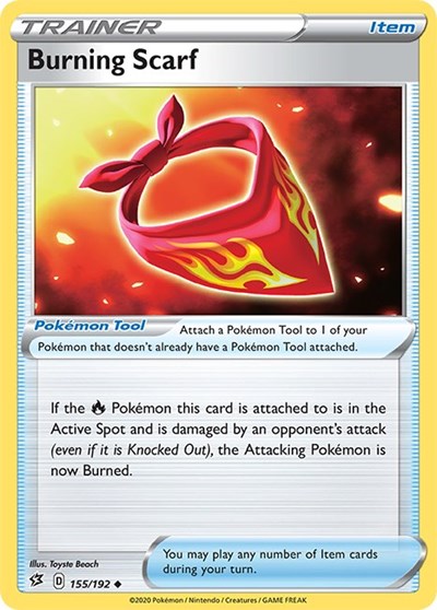 Burning Scarf (SWSH02: Rebel Clash) Light Play Reverse Holofoil