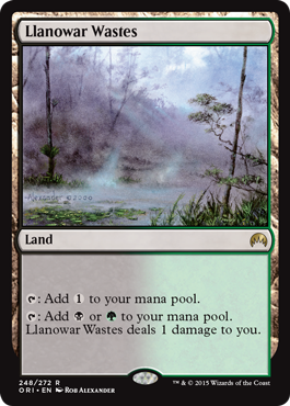Llanowar Wastes (Magic Origins) Light Play