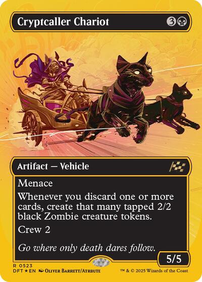 Cryptcaller Chariot (Borderless) (First-Place Foil) (Aetherdrift) Light Play Foil
