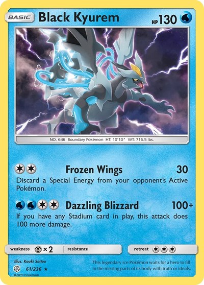 Black Kyurem (SM - Cosmic Eclipse) Light Play Holofoil