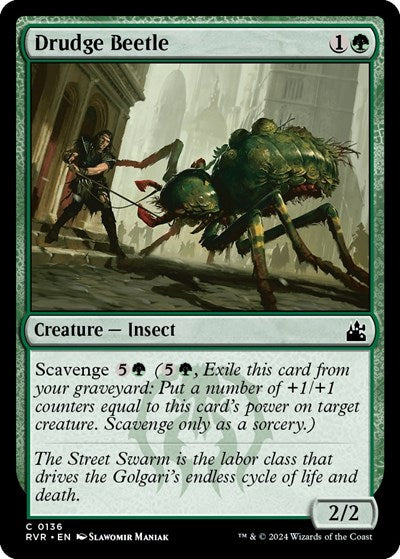 Drudge Beetle (Ravnica Remastered) Light Play