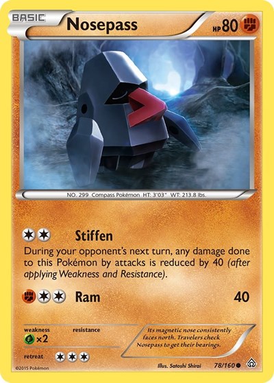 Nosepass (XY - Primal Clash) Light Play