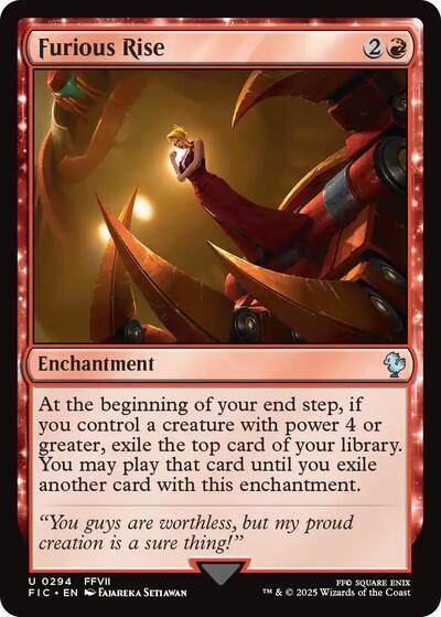 Furious Rise (Commander: FINAL FANTASY) Light Play