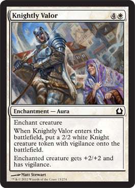 Knightly Valor (Return to Ravnica) Light Play