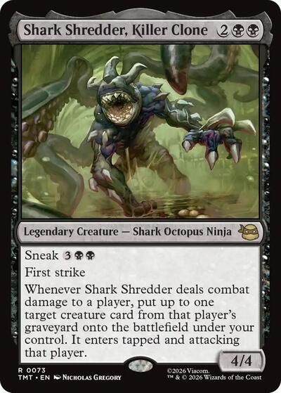 Shark Shredder, Killer Clone (Teenage Mutant Ninja Turtles) Light Play Foil