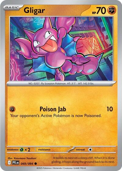 Gligar (ME02: Phantasmal Flames) Light Play Reverse Holofoil