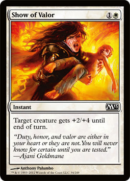Show of Valor (Magic 2013 Core Set) Light Play Foil