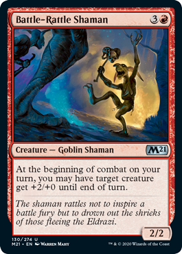 Battle-Rattle Shaman (Magic 2021 Core Set) Light Play