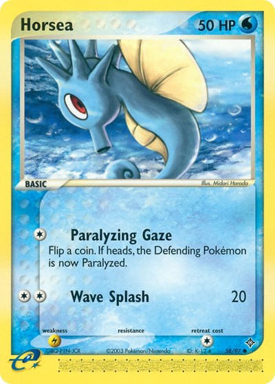 Horsea - 058 (Dragon) Damaged / Poor