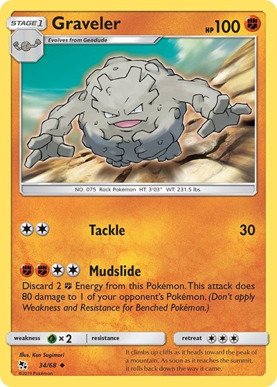 Graveler (Hidden Fates) Light Play