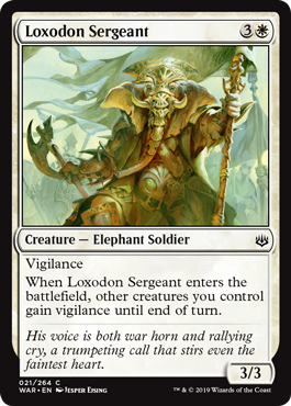 Loxodon Sergeant (War of the Spark) Light Play