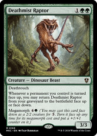 Deathmist Raptor (Commander: Murders at Karlov Manor) Light Play