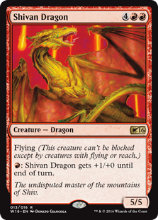 Shivan Dragon (Welcome Deck 2016) Damaged / Poor