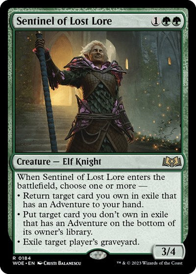 Sentinel of Lost Lore (Wilds of Eldraine) Light Play