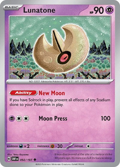 Lunatone (Scarlet and Violet: Obsidian Flames) Light Play