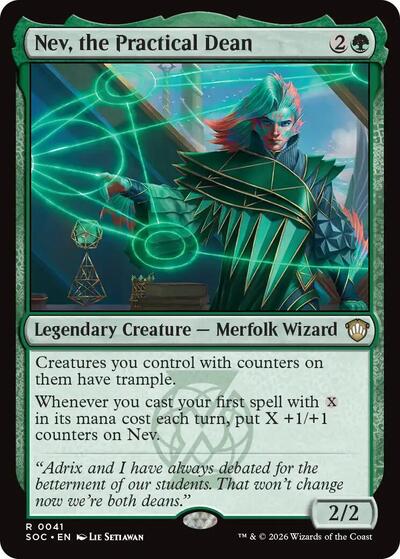 Nev, the Practical Dean (Commander: Secrets of Strixhaven) Light Play
