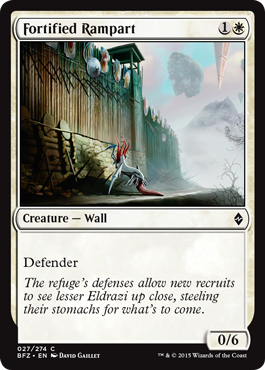 Fortified Rampart (Battle for Zendikar) Light Play Foil