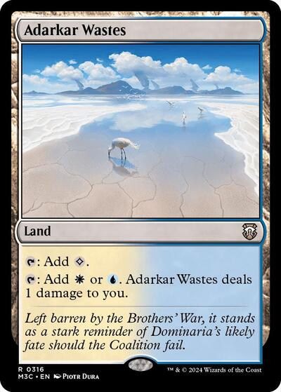 Adarkar Wastes (Commander: Modern Horizons 3) Light Play