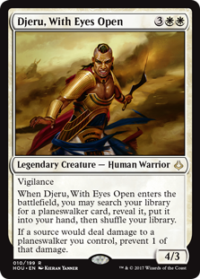 Djeru, With Eyes Open (Hour of Devastation) Light Play Foil