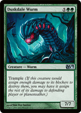 Duskdale Wurm (Magic 2013 Core Set) Light Play Foil