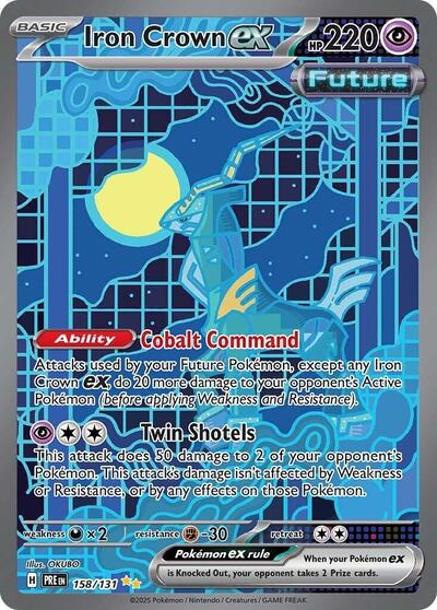 Iron Crown ex (SV: Prismatic Evolutions) Light Play Holofoil