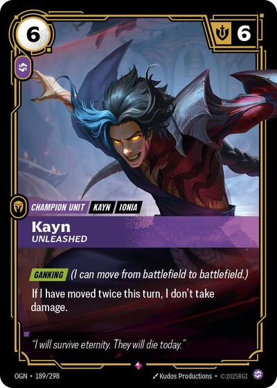 Kayn Unleashed (Origins) Light Play Foil