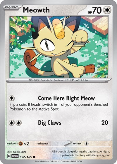 Meowth (Scarlet and Violet: 151) Light Play