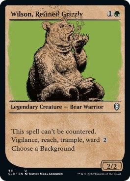 Wilson, Refined Grizzly (Showcase) (Commander Legends: Battle for Baldur's Gate) Light Play