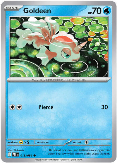 Goldeen - 013 (ME05: Pitch Black) Light Play Reverse Holofoil
